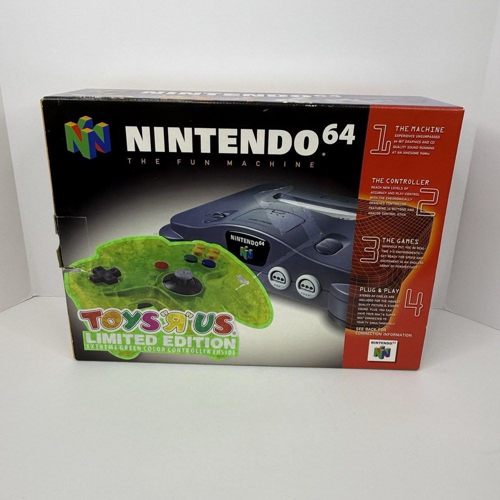 Nintendo 64 Toys R Us Limited Edition Extreme Green Controller Box & Foam Only